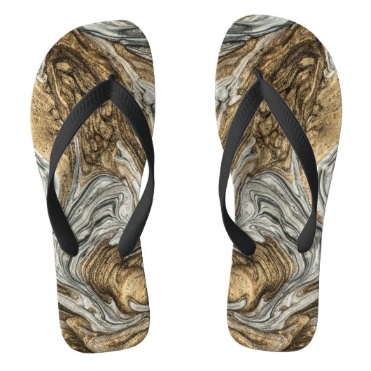 Glamour 004 Brauntöne flip Flops Badesandalen (Fußbett)
