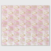 Glamour 18. Geburtstagsballon Geschenkpapier (Flach)