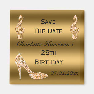 Glamour 25. Gold Stiletto Magnet