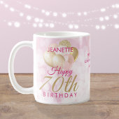 Glamour 70. Geburtstagsballon Kaffeetasse