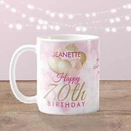 Glamour 70. Geburtstagsballon Kaffeetasse