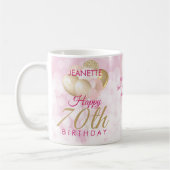 Glamour 70. Geburtstagsballon Kaffeetasse (Links)