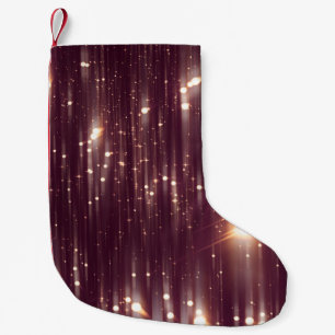 Glamour abstrakte rosa Lichter mit Glitzer Kleiner Weihnachtsstrumpf