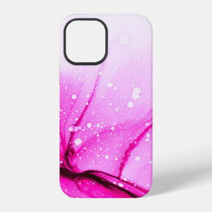 Glamour Alcohol Ink. Red Soft Canvas. Pink Mixed P iPhone 12 Hülle