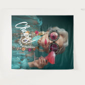 Glamour Ältere Frau Kühne Luxus Mode Wandteppich (Vorderseite (Horizontal))