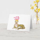 Glamour Amur Leopard Karte (Gelbe Blume)