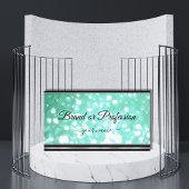 Glamour Aquamariner Glitzer Schwarzer Silberstreif Visitenkarte