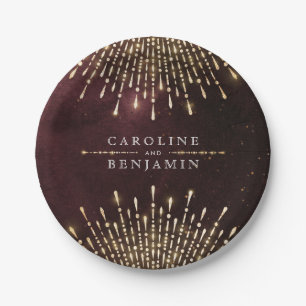 Glamour Art Deco Burgund Ristorante La Lanchetta Pappteller