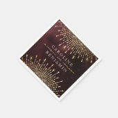 Glamour Art Deco Burgund Serviette (Ecke)