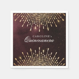 Glamour Art Deco Burgund Vintag Quinceanera Serviette