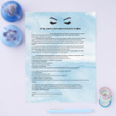 Glamour Azure EYELASH EXTENSION CONSENT FORMULAR Flyer (Einzeln)