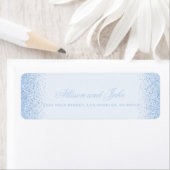 Glamour Baby Blue Glitzer Address Labels (Insitu)