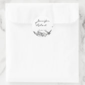 Glamour Beach in Silver Envelope Seal Runder Aufkleber (Tasche)
