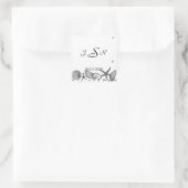 Glamour Beach in Silver Monogram Aufkleber (Tasche)