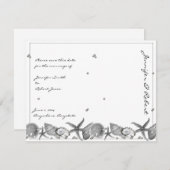 Glamour Beach in Silver Save the Date Card (Vorne/Hinten)
