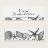 Glamour Beach in Silver Wedding Drinks Tickets (Vorne & Hinten)