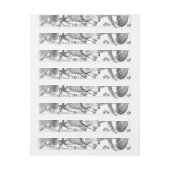 Glamour Beach Silver Wedelwrap um Label (Bogen)