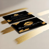 Glamour Beauty Black & Gold Liften Visitenkarte