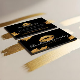 Glamour Beauty Black & Gold Liften Visitenkarte