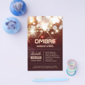 Glamour Beauty - Stilvolle Gold Glitzer Glitzern Flyer (Einzeln)