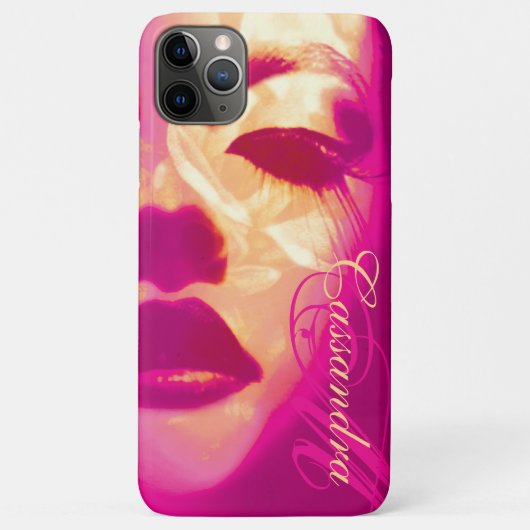Glamour bemalt Gesicht rosa Mode iPhone Gehäuse Case-Mate iPhone Hülle (Rückseite)