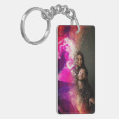 Glamour Best Lovers jemals Floral Overlay Foto Schlüsselanhänger (Vorderseite links)