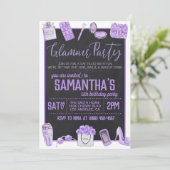 Glamour Birthday Party Einladung (Stehend Vorderseite)