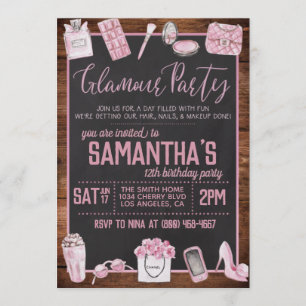Glamour Birthday Party Einladung
