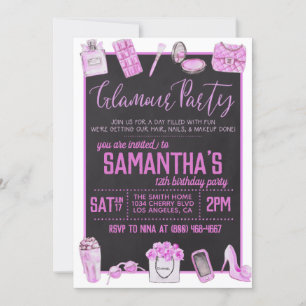 Glamour Birthday Party Einladung