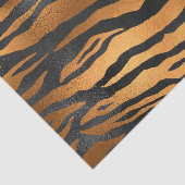 Glamour Black Brown Tiger Stripes Animal Print Seidenpapier (Ausschnitt)