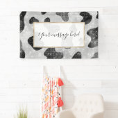 Glamour Black Funkelnd Glitzer Sequins Kuh Printin Banner (Insitu)