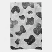 Glamour Black Funkelnd Glitzer Sequins Kuh Printin Geschirrtuch (Vertikal)