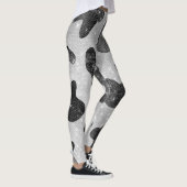 Glamour Black Funkelnd Glitzer Sequins Kuh Printin Leggings (Rechts)