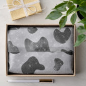 Glamour Black Funkelnd Glitzer Sequins Kuh Printin Seidenpapier (Geschenk)