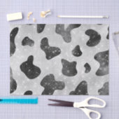 Glamour Black Funkelnd Glitzer Sequins Kuh Printin Seidenpapier (Handwerk)