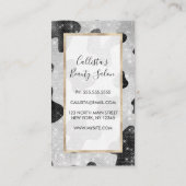 Glamour Black Funkelnd Glitzer Sequins Kuh Printin Treuekarte (Rückseite)