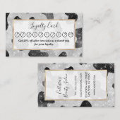 Glamour Black Funkelnd Glitzer Sequins Kuh Printin Treuekarte (Vorne/Hinten)