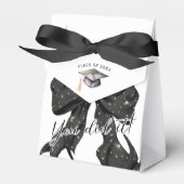 Glamour Black Gold Bow Abschluss Geschenkschachtel (Vorderseite)