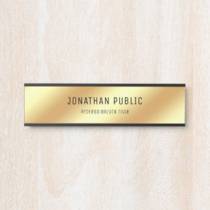 Glamour Black Gold Elegant Luxus Modernes Design Türschild