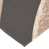 Glamour Black Gold Glitzer Kurven Dreieck Geo Tischdecke (Schrägansicht)
