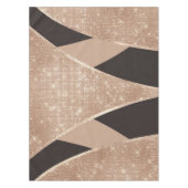 Glamour Black Gold Glitzer Kurven Dreieck Geo Tischdecke (Vorderseite)