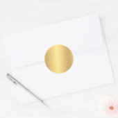 Glamour Blank Template Elegante Imitate Gold Creat Runder Aufkleber (Umschlag)