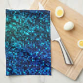 Glamour Blau und Grün Glitzer Geschirrtuch (Viertel Falte)