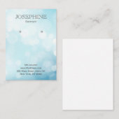 Glamour Blue Bokeh Juwelier Earring Display Visitenkarte (Vorne/Hinten)