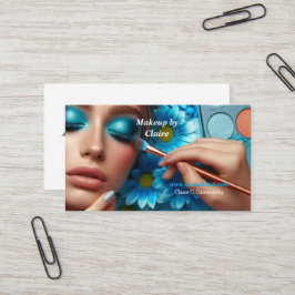 Glamour Blue Eye Shadow Makeup Visitenkarte