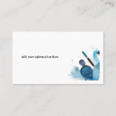 Glamour Blue Eye Shadow Makeup Visitenkarte (Rückseite)