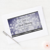 Glamour Blue Glitzer Product Label Diamonds Logo Rechteckiger Aufkleber (Umschlag)