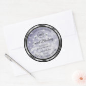 Glamour Blue Glitzer Product Label Diamonds Logo Runder Aufkleber (Umschlag)