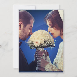 Glamour Blue & Gold Foto Elopement Ankündigung