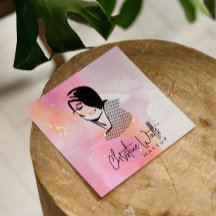 Glamour Blush Pink Wasserfarbe Funkelnd Makeup QR